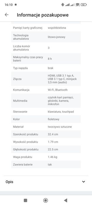 Laptop HD dotykowym ekranem 14 cali