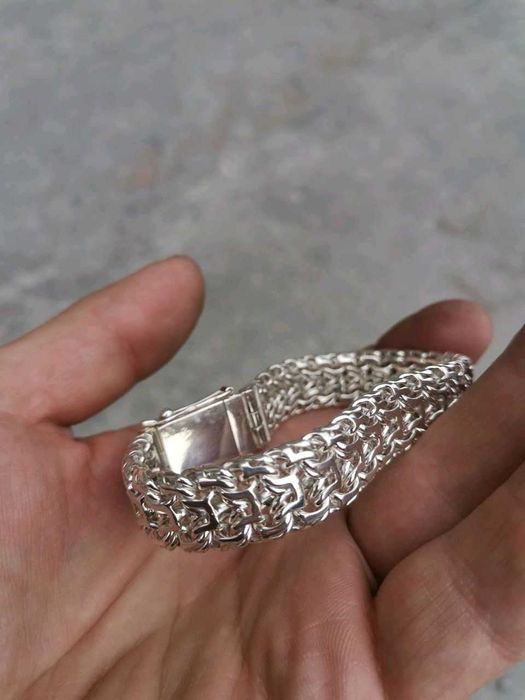 Срібний браслет 60г чоловічий, мужской серебряный браслет 925