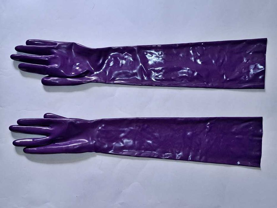 Rękawiczki LATEX r. M 100% guma / fiolet