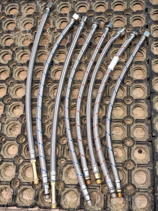 Wężyki do baterii M10 na 3/8 całą długość 40 cm 8 sztuk