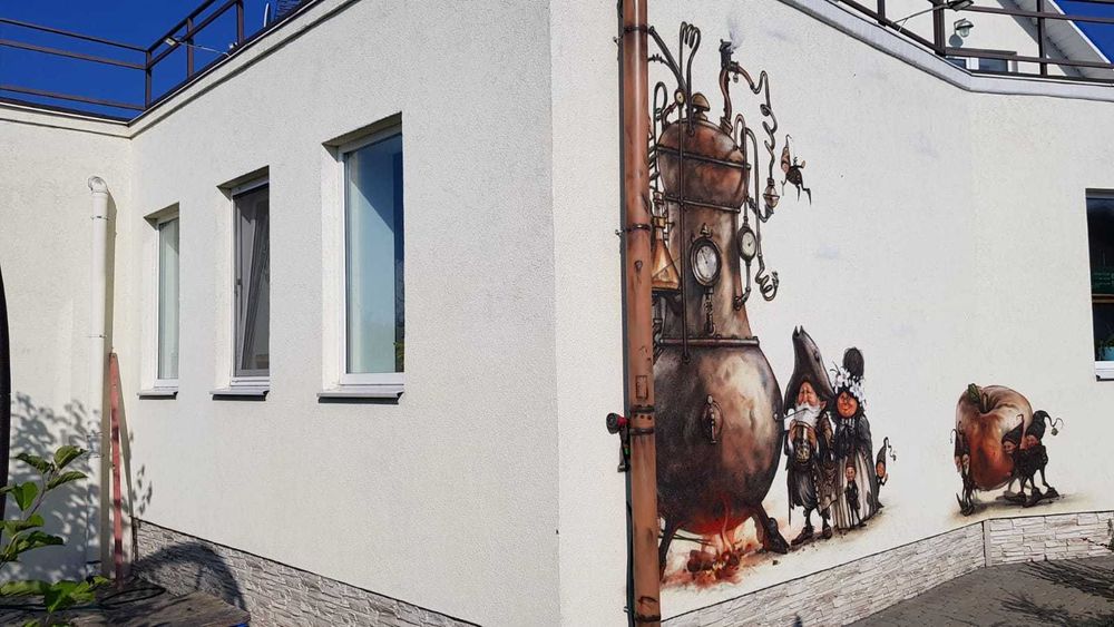 Artystyczne malowanie ściany. murale