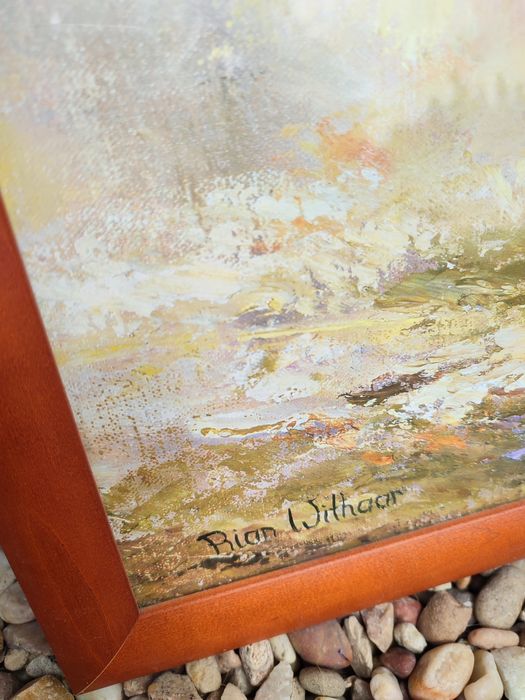 Obraz styl śródziemnomorski pomarańcza cytryna. Szkło