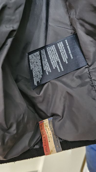 Tommy Hilfiger L kurtka puchowa niebieska piekna 100% org Usa