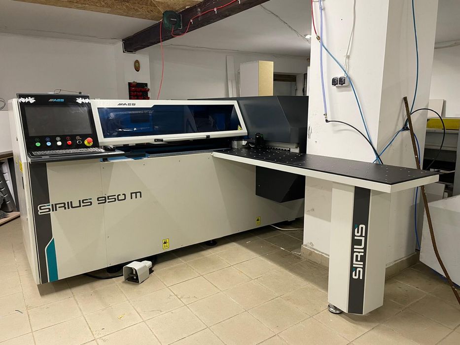 Centrum obrobcze cnc   AES SIRIUS frez piłka czytnik kodów