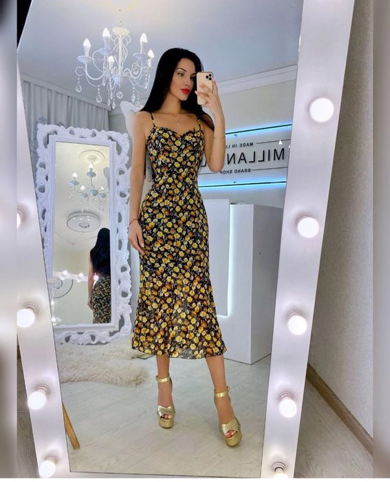 Сарафан сукня шифонова на бретелях