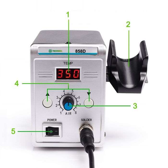 stacja lutownicza spawarka hot-air 858d 100-500 stopni c