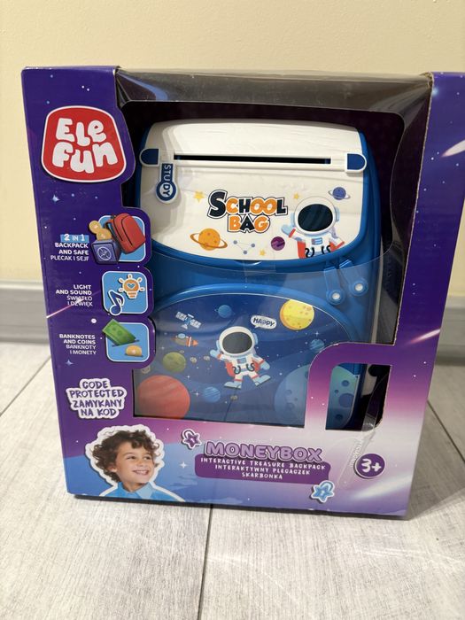 Interaktywna skarbonka Elefun plecak moneybox