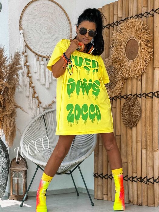 ZOCCO Tunika podwójny przód ŻÓŁTA