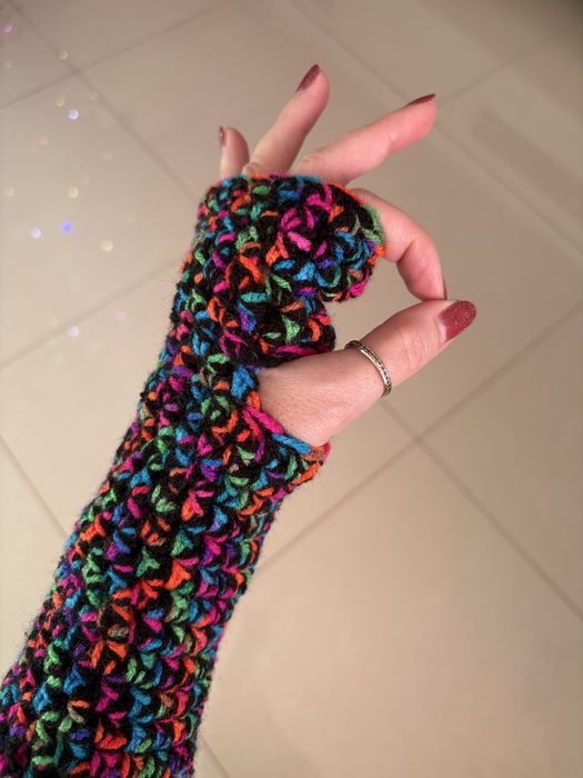 Mitenki rękawiczki szydełkowe