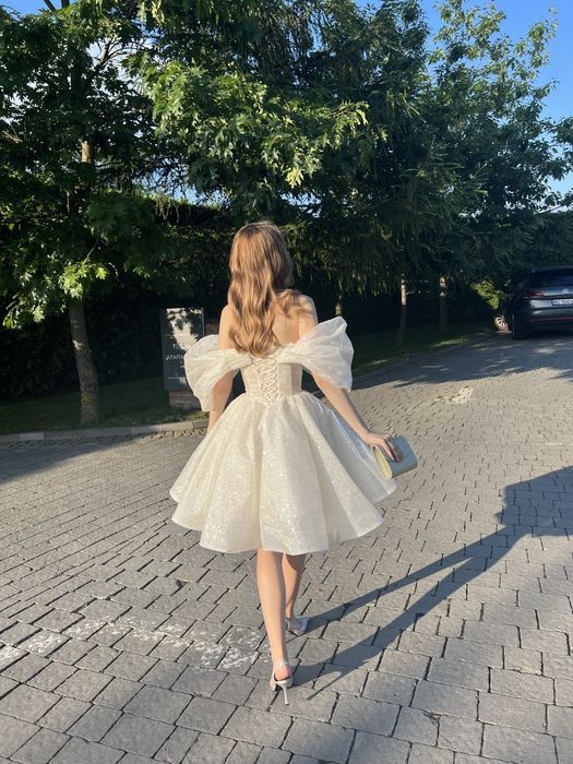 Вечірня сяюча сукня White Angel