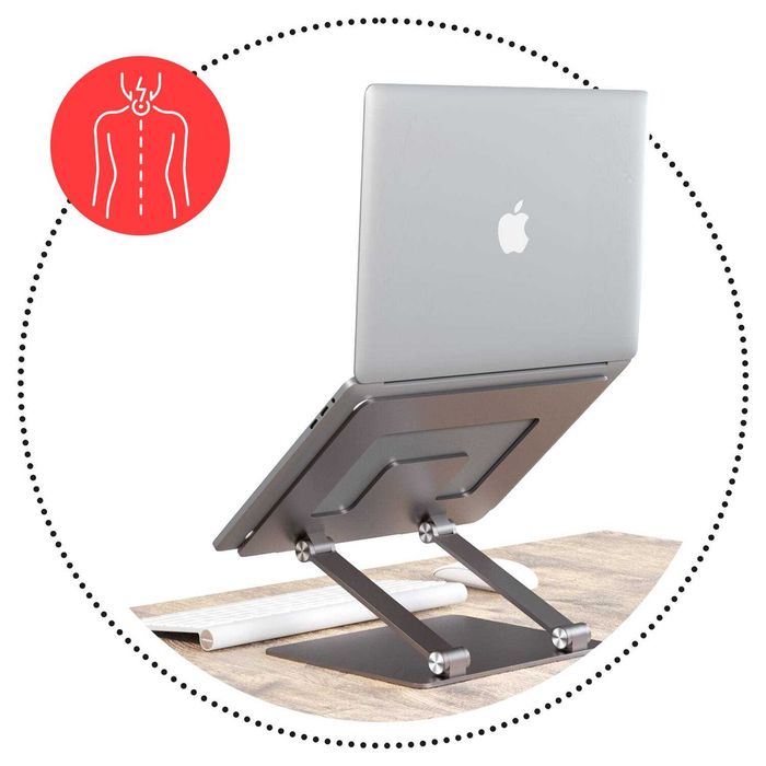 Podstawka pod laptopa BHP - LYNXER Kolor: Space Grey - ergonomiczna