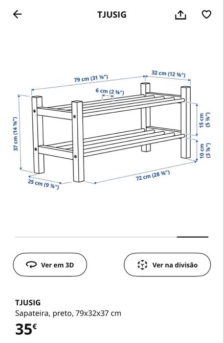 Tjusig sapateira IKEA branca