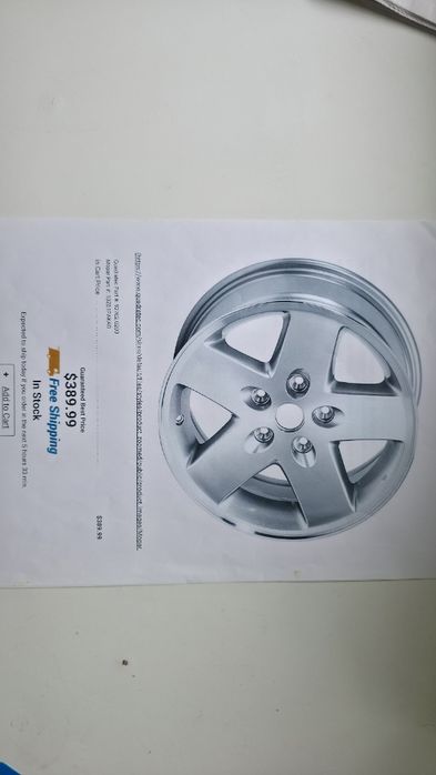 Felgi Mopar Jeep  WJ WK WK2  17x7x5.  5x127.