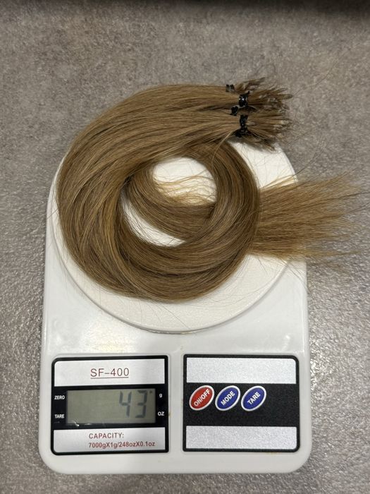 Волосся б/у для нарощування 43 грама 50см + в подарунок волосся