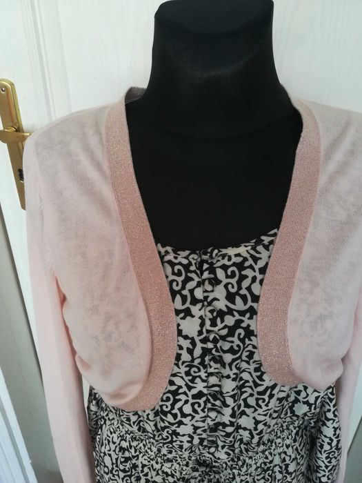Bolerko sweterek pudrowy róż r. 36/38 Camaieu