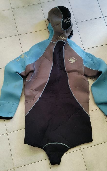 Fato caça submarina 5mm como novo tamanho XL
