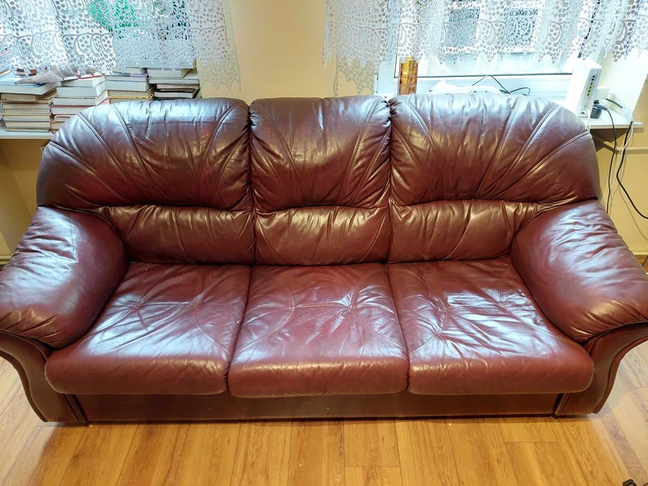 Sofa/kanapa skórzana + 2 fotele