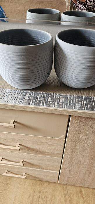 Doniczki kamionkowe 3 szt