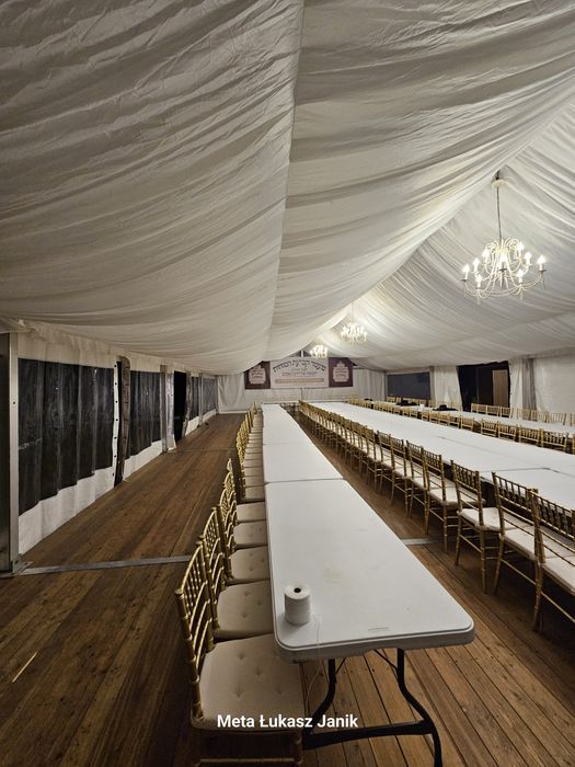Wynajem hali namiotowej, namiot cateringowy, stoły, krzesła
