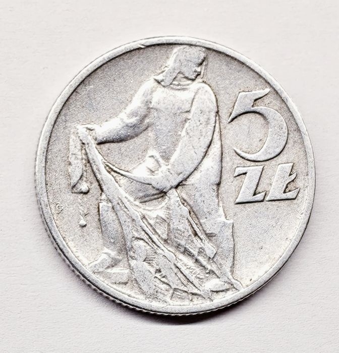 5 zł Rybak 1958 rzadki rocznik