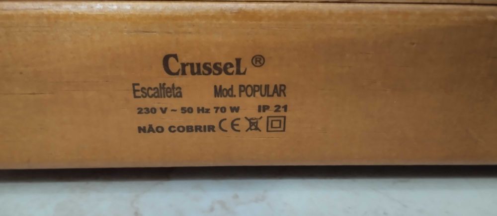 Escalfeta para aquecer pés