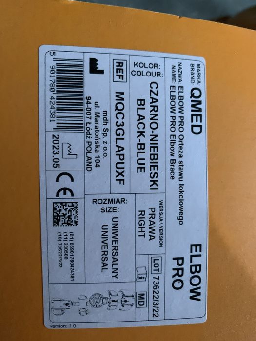 Elbow Pro Orteza stawu łokciowego, MQC3G