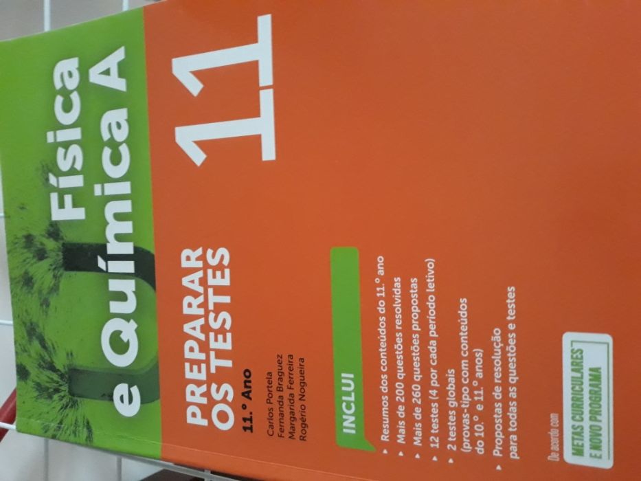 11º Ano Físico-química Preparar os testes