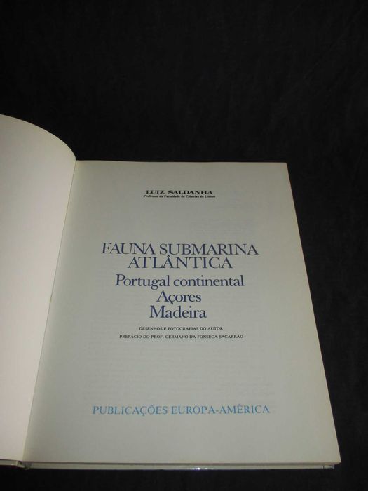 Livro Fauna Submarina Atlântica Luiz Saldanha