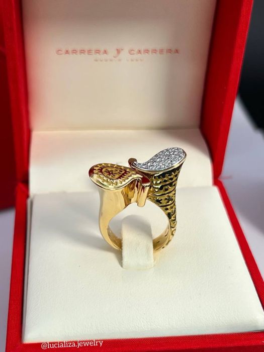 Каблучка Carrera Y Carrera Оригінал Жовте золото 750