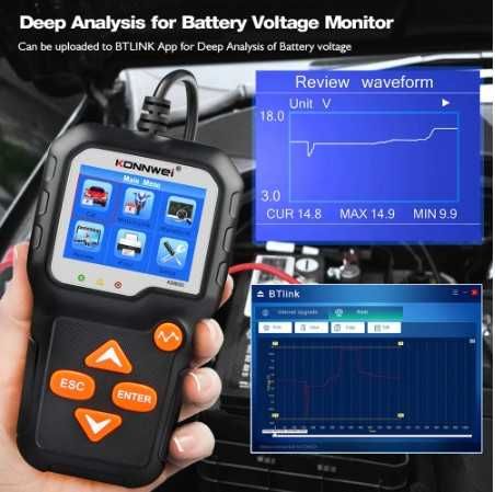 Тестер для АКБ и генератора Konnwei KW650. Новая версия.