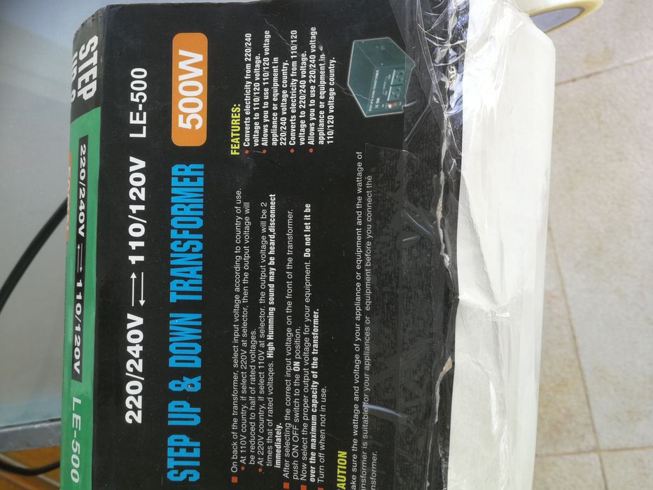 Transformer for converting Canadian and US systems to Portuguese64551522854147123