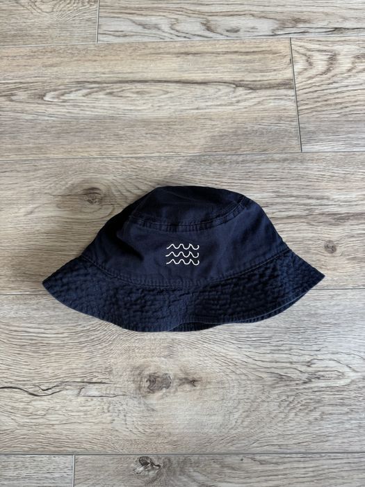 Czarny 100% bawełna kapelusz na ryby bucket hat uniwersalny Atlantis