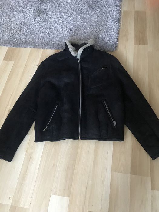 Kożuch krótki naturalny  męski Armanii Jeans r. 52 Vintage.