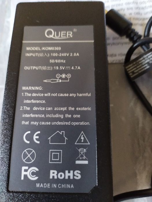 Zasilacz laptopa Philips oraz HP i inne