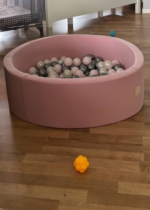 Miękki basen MISIOO pudrowy róż 90x30 + kulki