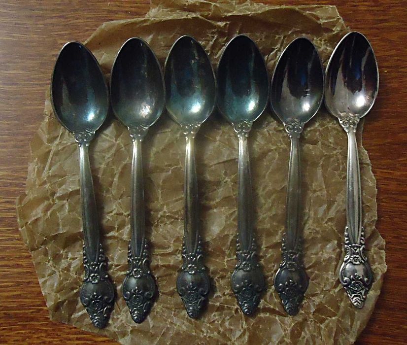 Ложки кофейные "Роза", 6 шт. МНЦ, ЗиД, СССР, новые