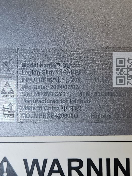Игровой Lenovo Legion Slim 5 rtx 4070 32gb