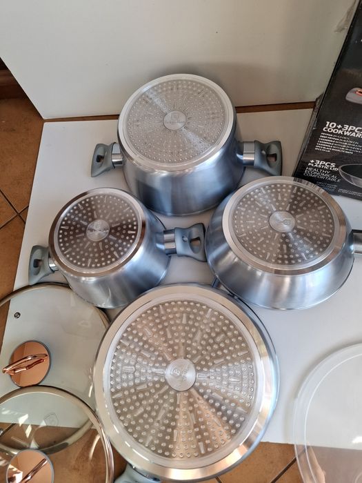 Berlinger Haus Moonlight zestaw garnków BH-7033 szaro-błękitny 10sztuk