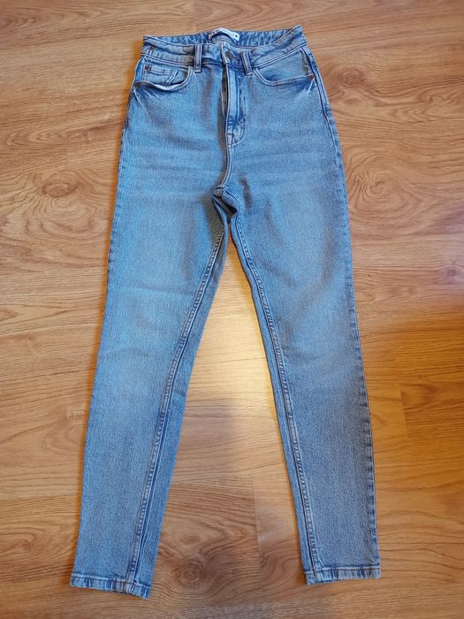 Spodnie jeansowe Zara 36 mom wysoki stan
