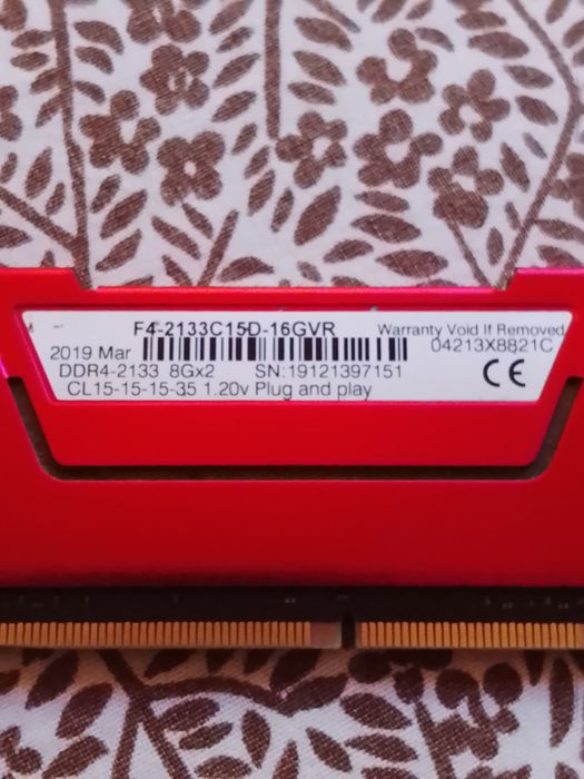 Pentes de Ram 8G  Dual-channel