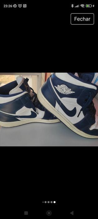 Tennis Tennis Nike Air Jordan azuis escuros, bota em excelente estado