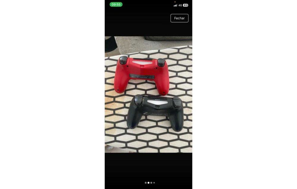 Comandos PS4 DualShock 4 Vermelho e Preto