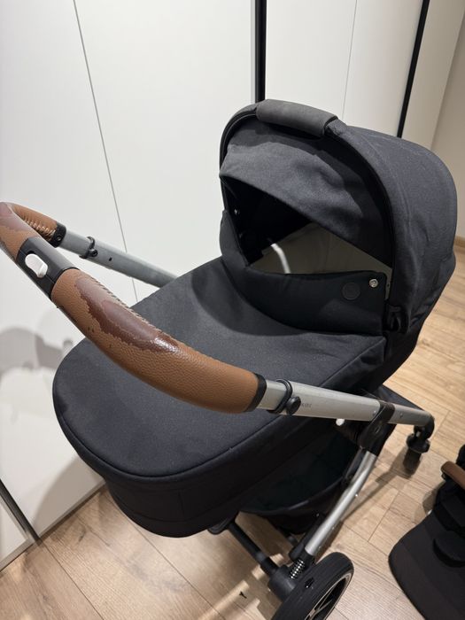 Коляска Cybex Balios S Lux 2 в 1 чорна люлька та прогулка