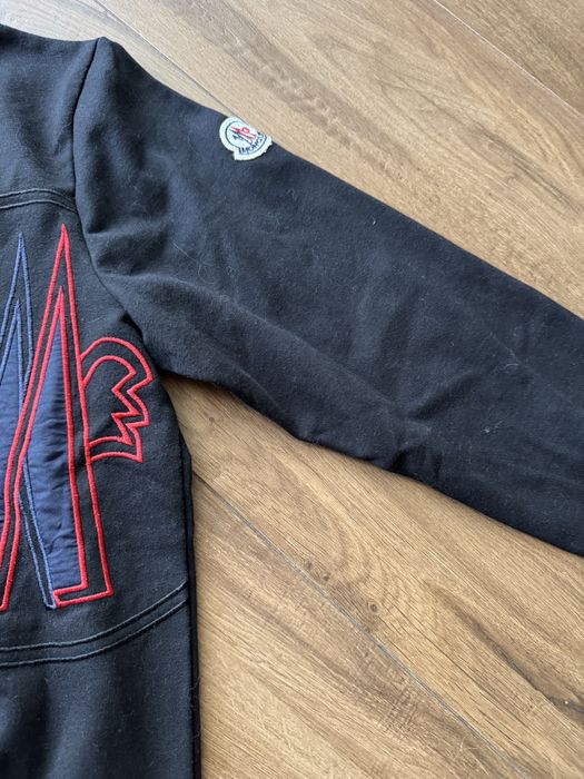 Moncler bluza męska L – czarna, logo na przodzie