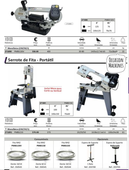 Serrote de fita portatil