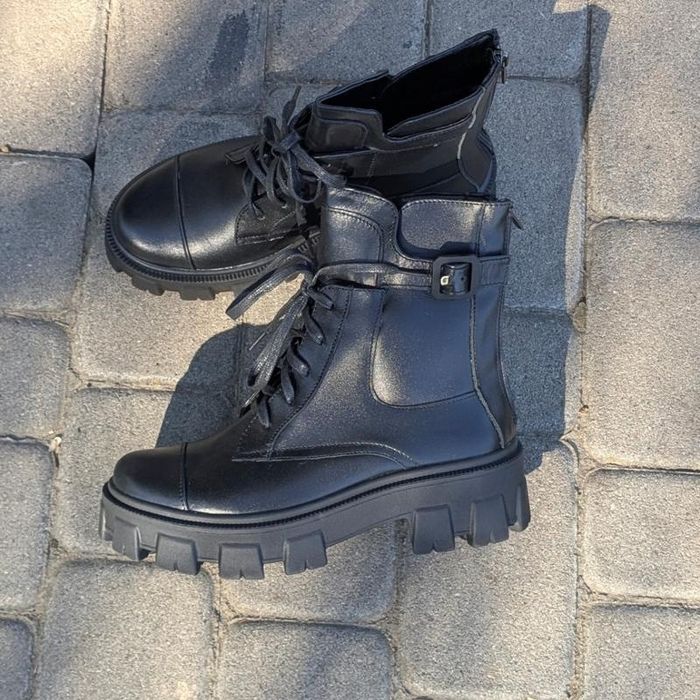 Черевики демісезоні чорні натуральна шкіра