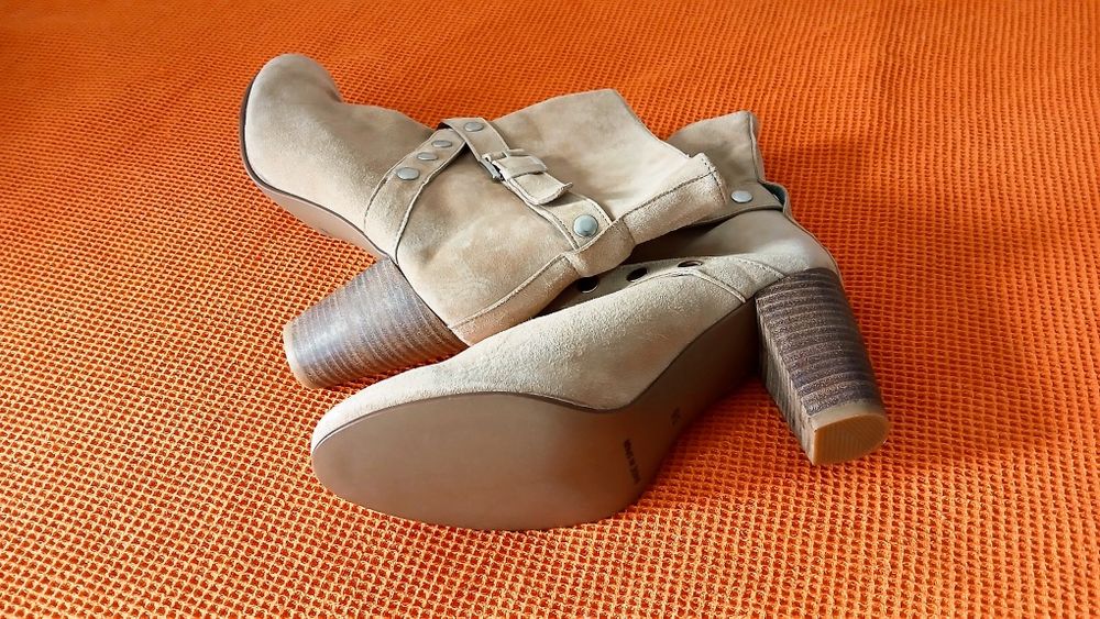 Botins La Redoute ET VOUS camurça genuína