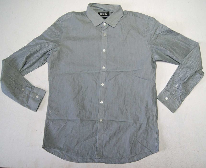 DKNY ROZ.L slim fit koszula męska jak nowa w paseczki