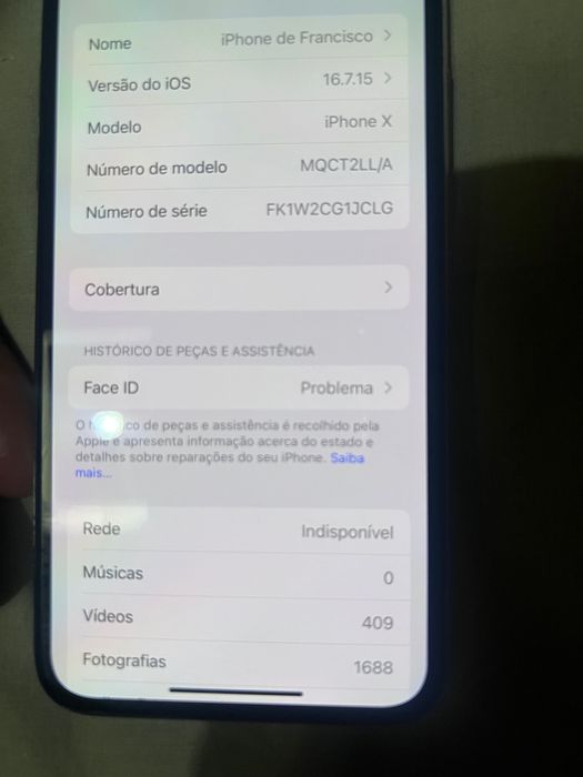 Vendo iPhone X Ótimo estado