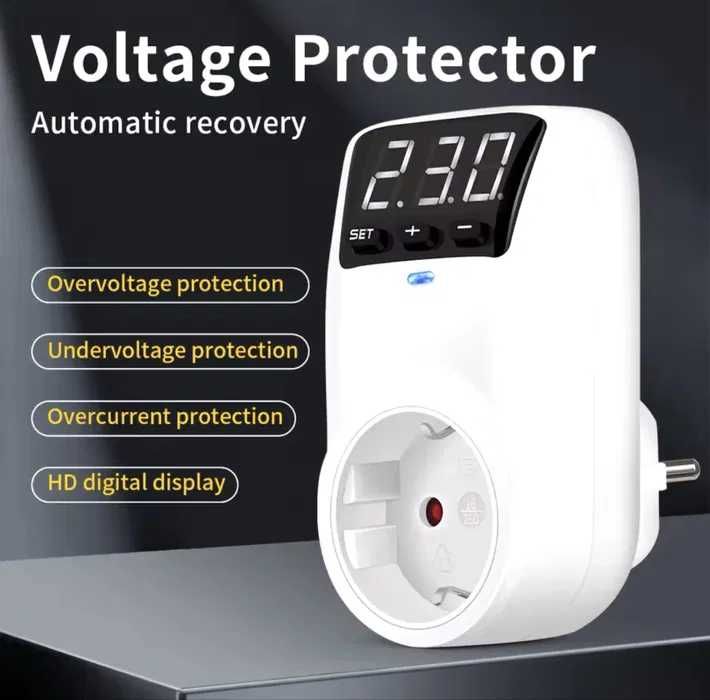 Реле напруги (Voltage Protector) HLP02 — 16A / 3680W